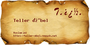 Teller Ábel névjegykártya