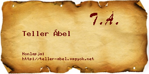Teller Ábel névjegykártya